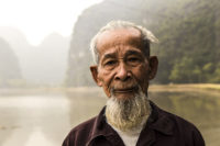 old man - ninh binh, vietnam