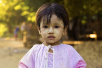 young lady - bagan, burma