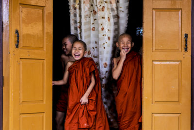 young monks - nyaungshwe, burma