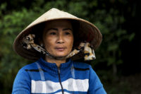 woman portrait - mekong river, vietnam